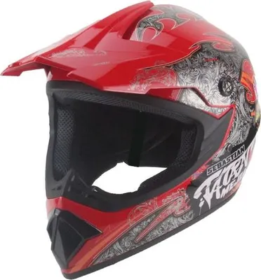 Produktbild von Crosshelm Helm Kinderhelm Motorradhelm Motocross Quad Mejia Rot Größe M