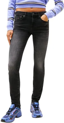 Productafbeelding van Tommy Jeans dames jeans, model Sophie, skinny fit, zwart (denim black), maat 24W/34L