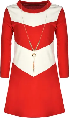 Produktbild von BEZLIT Schlichtes Mädchen Kleid mit Kette Rot 98