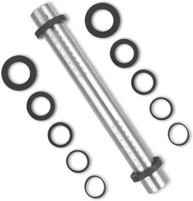 Produktbild von Famanu Teigroller aus Edelstahl mit 5 verstellbaren Silikonringen – 35 cm