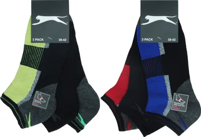 Produktbild von Slazenger 6 Paar Socken Herren Verstärkt Fersenzehen Baumwolle Schwarz43-46