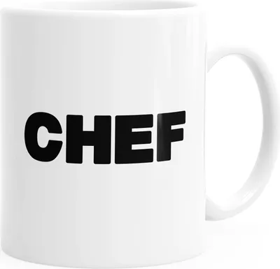 Produktbild von Kaffee-Tasse Chef-Tasse einfarbig MoonWorks® weiß unisize