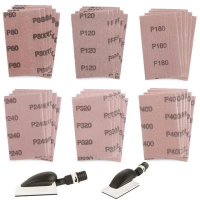 Obrázok produktu pre 36 kusov brúsneho papiera, rozmer 70 x 125 mm, určený pre ručné brúsne stroje