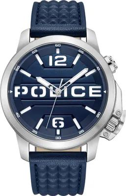Produktbild von Police Armbanduhr dunkelblau Leder Police Automated Herren Analog- UPOD0021702