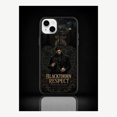 Immagine prodotto di Custodia per iPhone 15 Plus, cover protettiva per cellulare con motivo "Rispetto per il nero" – LUNØIR ©