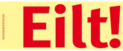 Produktbild von BIZSTIX Haftnotizen "Eilt!" - 75 x 35 mm, 5x 100 Blatt