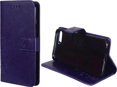 Produktbild von Schutz Hülle Blumen für Handy Apple iPhone 7 Plus Violett