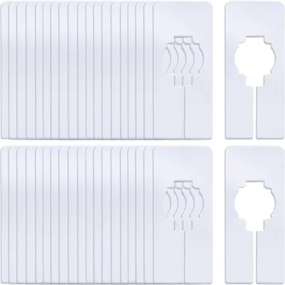Imagen del producto de Divisores para armarios, de plástico, 40 unidades, rectangulares, con rotulador, para la organización