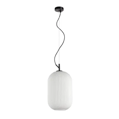 Zdjęcie produktu dla Lampa wisząca RUES czarny mat-biała 1xE27x40W szkło wym:165x25x25cm IP20 Italux