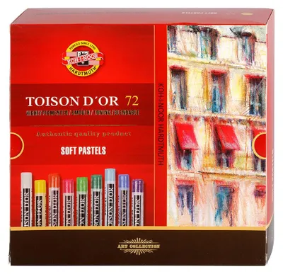 Produktbild von runde weiche Künstler- Softpastellkreide im  72er Pack