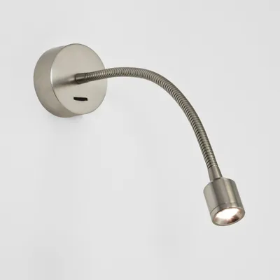 Produktbild von LED-Wandstrahler Fosso Nickel-matt mit Direktschalter Wandleuchte Wandlampe