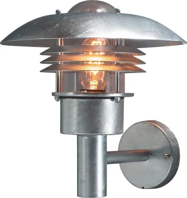 A single outdoor wall light fixture.