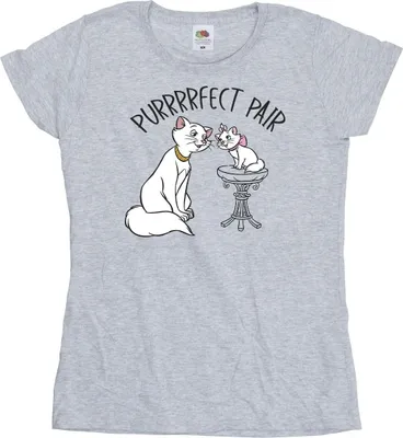 Produktbild von Disney - "The Aristocats Purrfect Pair" T-Shirt für Damen BI8463 (XL) (Grau)