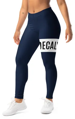 Produktbild von DECALVIBES Damen Leggings Basic Urban Side White - Navy , XS