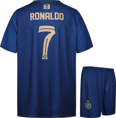 Zdjęcie produktu dla Zestaw koszulek piłkarskich Al-Nassr Ronaldo Away - Dzieci i dorośli - 152