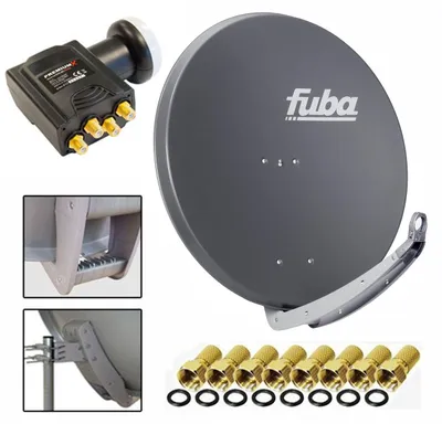 Produktbild von Fuba DAA 850 A Sat Schüssel Anthrazit Deluxe LNB Quad PremiumX 8x F-Stecker