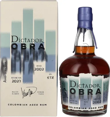 Produktbild von Dictador OBRA VINTAGE 21 Years Old AMERICAN OAK CASK Rum 2002 43% Vol. 0,7l in Geschenkbox