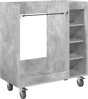 Immagine prodotto di vidaXL Armadio da golf con ruota Uni grigio cemento 90 x 45 x 98 cm