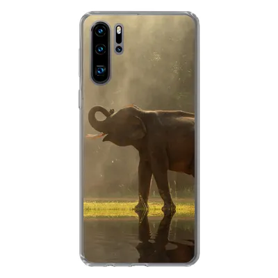 Produktbild von MuchoWow® Handyhülle Schutzhülle Hülle für Huawei P30 Pro Elefant - Wasser - Tiere - Natur Silikon Softcase Handy Hülle - Schutzdeckel