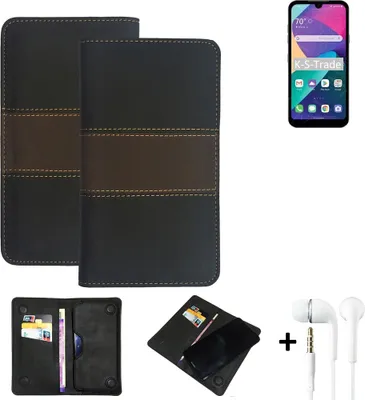 Produktbild von K-S-Trade Handyhülle + Kopfhörer kompatibel mit LG Electronics Phoenix 5 Schutzhülle Walletcase Bookstyle Tasche Schutz Case Hülle Wallet Cover