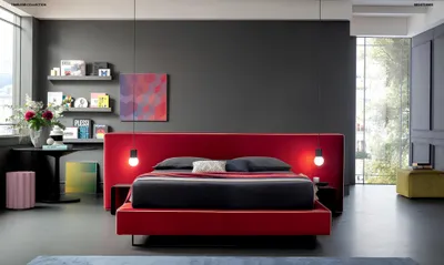 Immagine prodotto di Design due letti matrimoniali, tessuto camera da letto, letto, mobili italiani