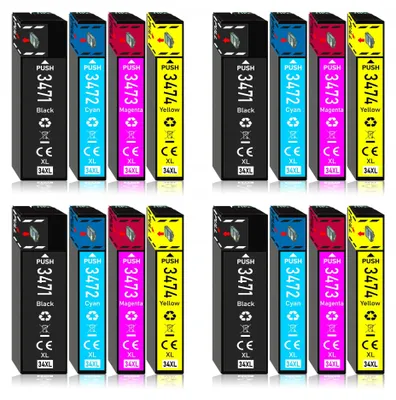 Produktbild von 16er Pack Druckerpatronen 34 34XL kompatibel mit Epson WF-3720