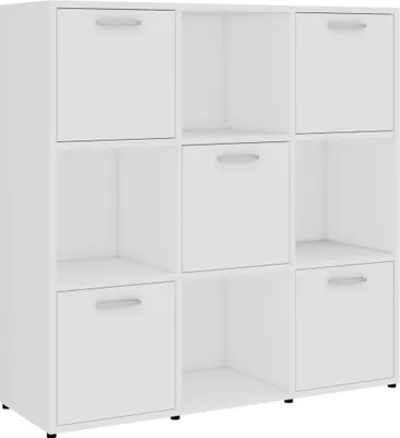 Zdjęcie produktu dla regał na książki vidaXL, biały, 90x30x90 cm, wykonany z płyty wiórowej
