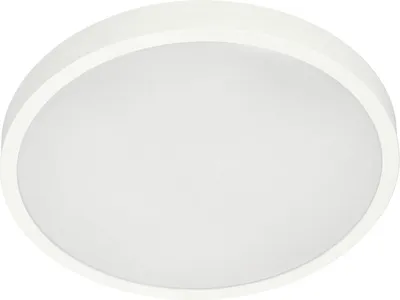 A white LED ceiling light with a white ring.