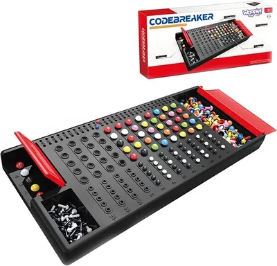 Produktbild von woopie! Code Breaker Spiel - Geheimcode & Mastermind Brettspiel - Denkspiel Set - Strategie Familienspiel - Lernspielzeug für Kinder & Erwachsene, Blau,schwarz