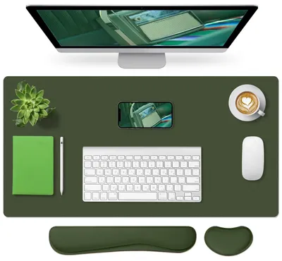 Image de Omgoods - Repose-poignet ergonomique pour bureau, en mousse à mémoire de forme, dimensions 80 x 40 cm
