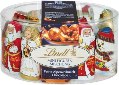 Image de Lindt Mini Personnages Chocolat Mélange de Chocolat au Lait 200g