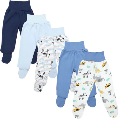 Produktbild von TupTam Baby Unisex Hose mit Fuß Bunte 5er Pack, Farbe: Junge 7, Größe: 80