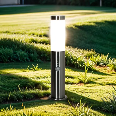 Produktbild von Außenlampe mit Bewegungsmelder H:56cm GU10 blendarm Pollerleuchte Außen Gartenlampe BRIGHTON