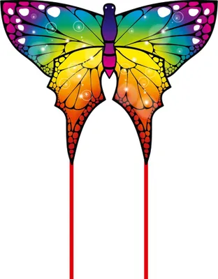 Immagine prodotto di HQ aquilone per bambini linea singola Butterfly Rainbow 110 cm