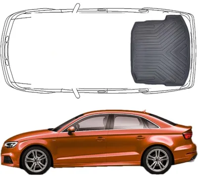 Produktbild von Trimak Kofferraumwanne kompatibel mit  Audi A3 8Y Sedan Limousine 2020 . 2024 Kofferraumwanne