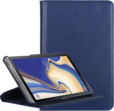 Produktbild von Tablet Tasche für Samsung Galaxy Tab S4 10.5 Leder Schutzhülle 360° Case Cover Blau