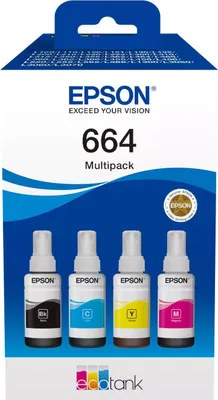 Immagine prodotto di Epson EcoTank 664 - confezione da 4 pezzi - nero, magenta, ciano, giallo