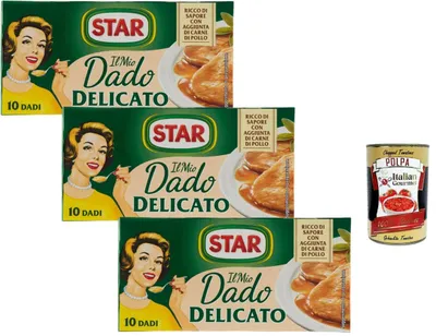 Produktbild von Star Italian Gourmet Il Mio Dado Delicato Würfelbrühe mild für Suppen 3 x 100g