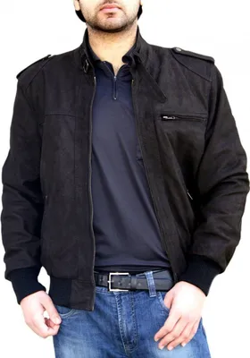 Produktbild von German Wear, Lederjacke echtleder Stehkragen Jacke aus Nubuk Leder Braun, Größe:52/XL