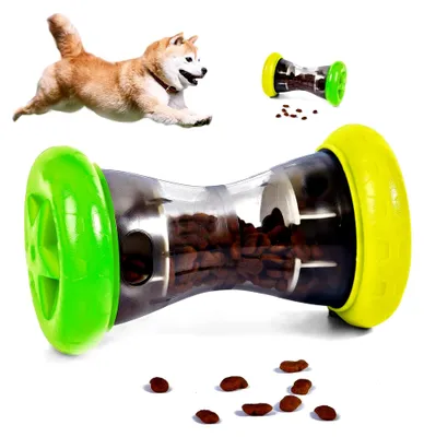 Produktbild von Hundespielzeug Leckerli, Interaktives Futterspielzeug für kleine und mittelgroße Hunde zur Förderung der Intelligenz (Nicht für aggressive Kauer) (Gelb & Grün)