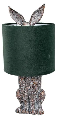 Obrázek produktu pro Stolní lampa Clayre & Eef Rabbit Ø 20x43 cm Hnědozelená Polyresin