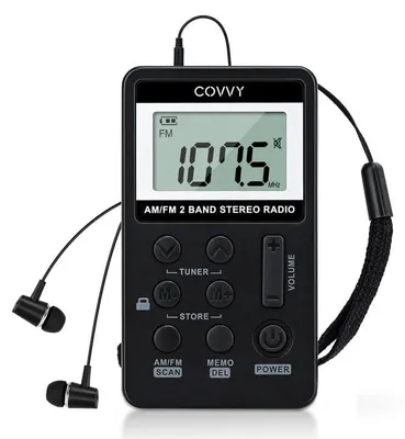 Productafbeelding van Covvy Radio, draagbare digitale AM/FM-radio met oplaadbare batterij van 500mAh