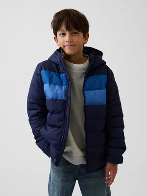 Produktbild von Gap Kinder Steppjacke mit Kapuze, gerader Passform, recycelter Wellon-Füllung, XXL