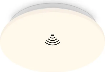 A white LED ceiling light with a sensor icon.