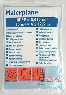 Zdjęcie produktu dla WESTEX96941210 Folia osłonowa WESTEX, HDPE, 10 my, przezroczysta, 4 x 12,5 m