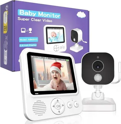 Obrázok produktu pre Detský monitor s kamerou 28 palcov, rozlíšenie 720p, s obojsmernou hlasovou komunikáciou a nočným videním
