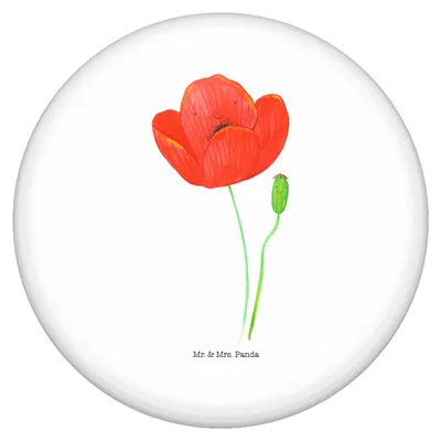 Produktbild von Mr. & Mrs. Panda Badge Blume Mohnblume - Weiß - Geschenk, Respekt, Mohn, Reversnadel, Blumen, Anstecker Pin, Plakette, Religion, Button, Motivation, Selbstliebe