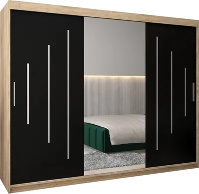 Produktbild von Kleiderschrank, Schiebetürenschrank Schlafzimmer, Schrank mit Spiegel YORK 1 250 cm