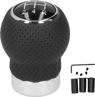 Produktbild von 5-Gang-Schaltknauf, Echtleder-Schaltknauf mit Adapterschraube, Innensechskantschlüssel, Universal
