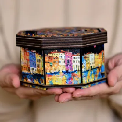 Produktbild von Escape Welt Art Secret Maze 12 x 12 x 7,5 cm Holz-Box